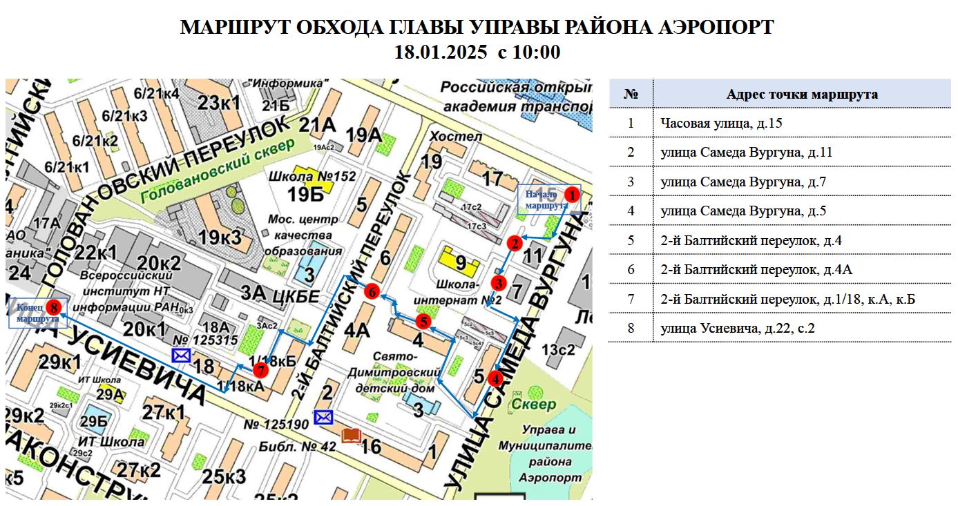 Субботний обход главы управы 18.01.2025